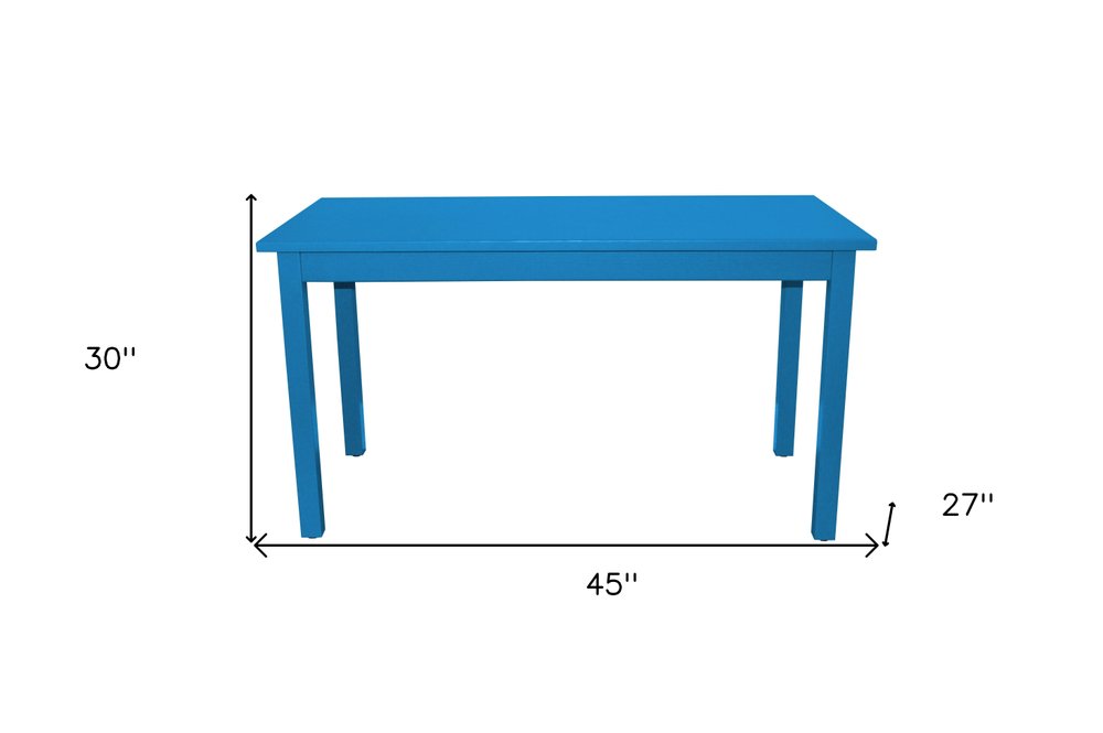 48" Caribbean Blue Solid Wood Dining Table