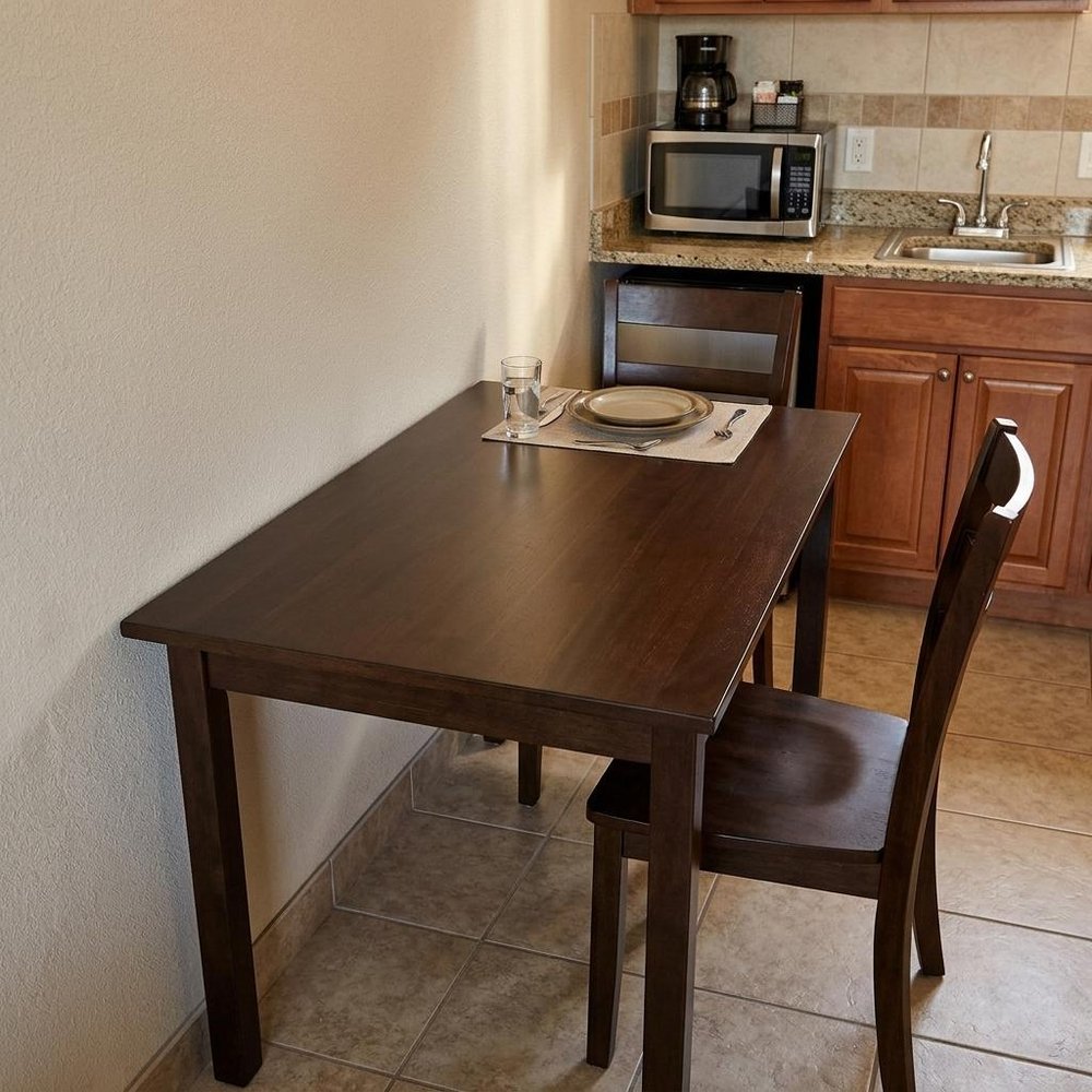 48" Coffee Solid Wood Dining Table