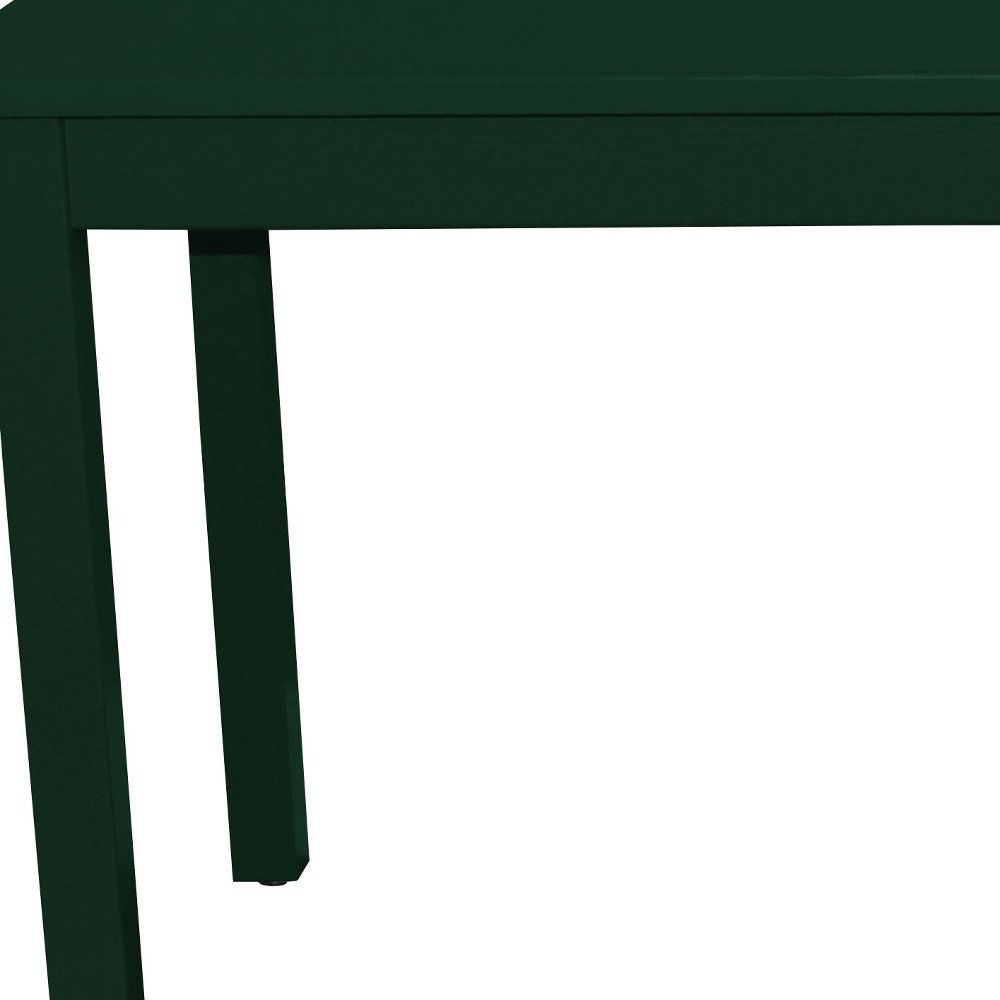 48" Dark Green Solid Wood Dining Table