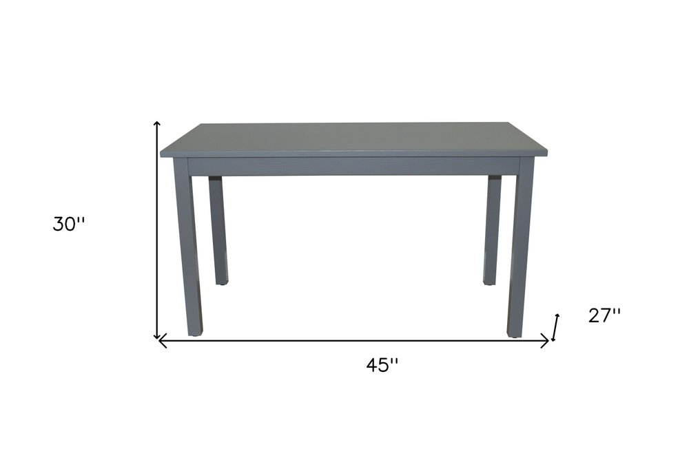 48" Gray Solid Wood Dining Table
