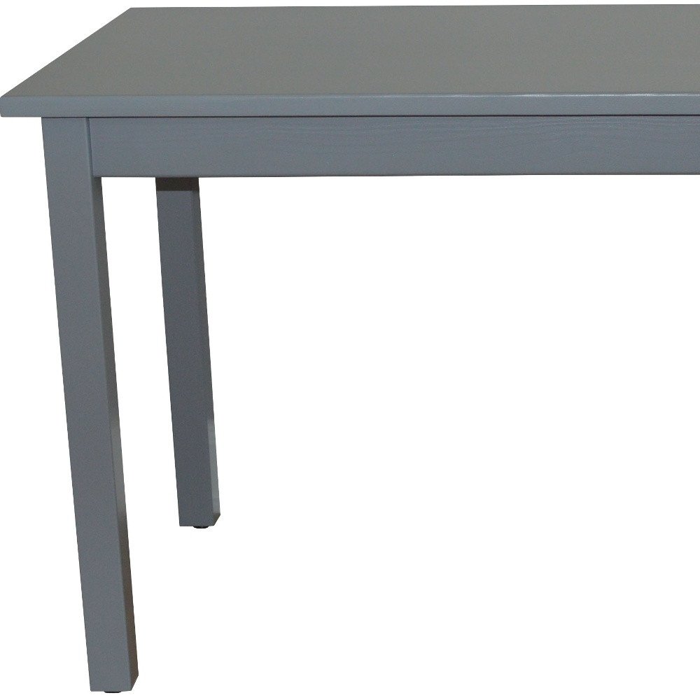 48" Gray Solid Wood Dining Table