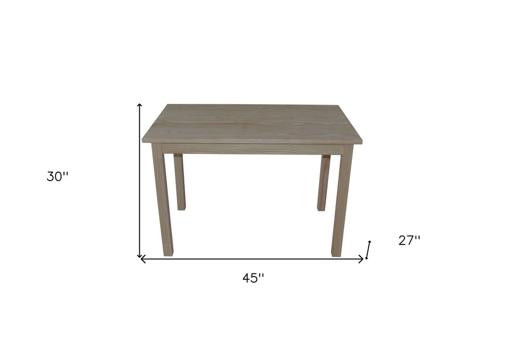48" Gray Solid Wood Dining Table