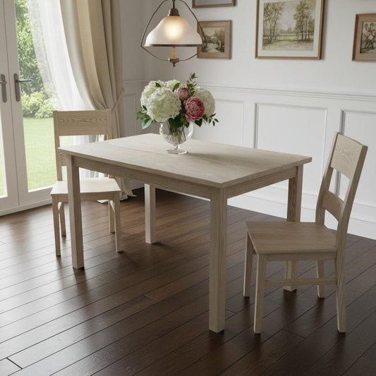 48" Gray Solid Wood Dining Table