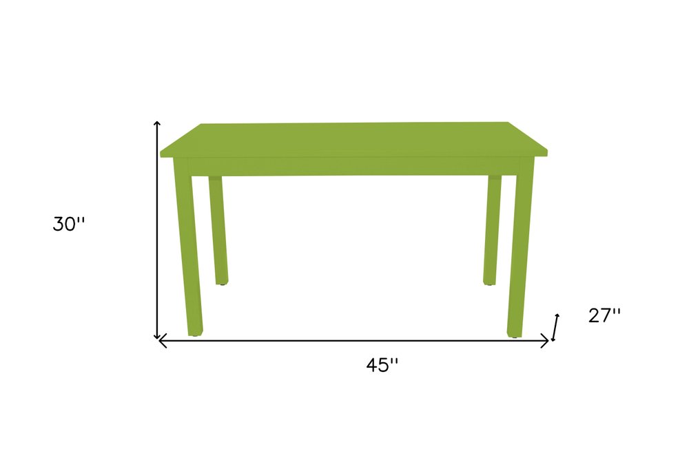48" Chartreuse Solid Wood Dining Table