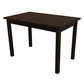 48" Dark Brown Solid Wood Dining Table