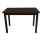 48" Dark Brown Solid Wood Dining Table