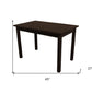 48" Dark Brown Solid Wood Dining Table