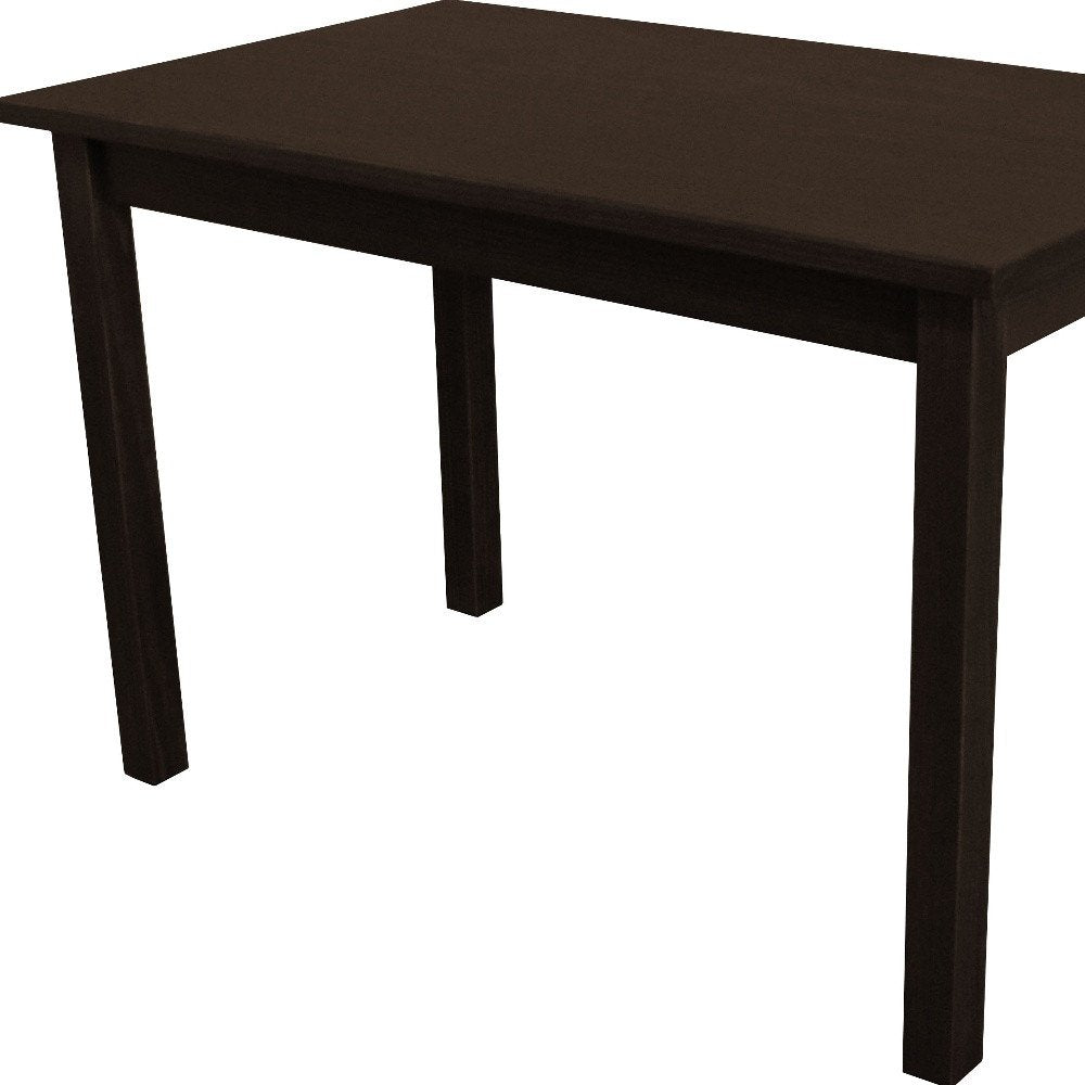 48" Dark Brown Solid Wood Dining Table
