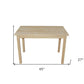 48" Natural Solid Wood Dining Table