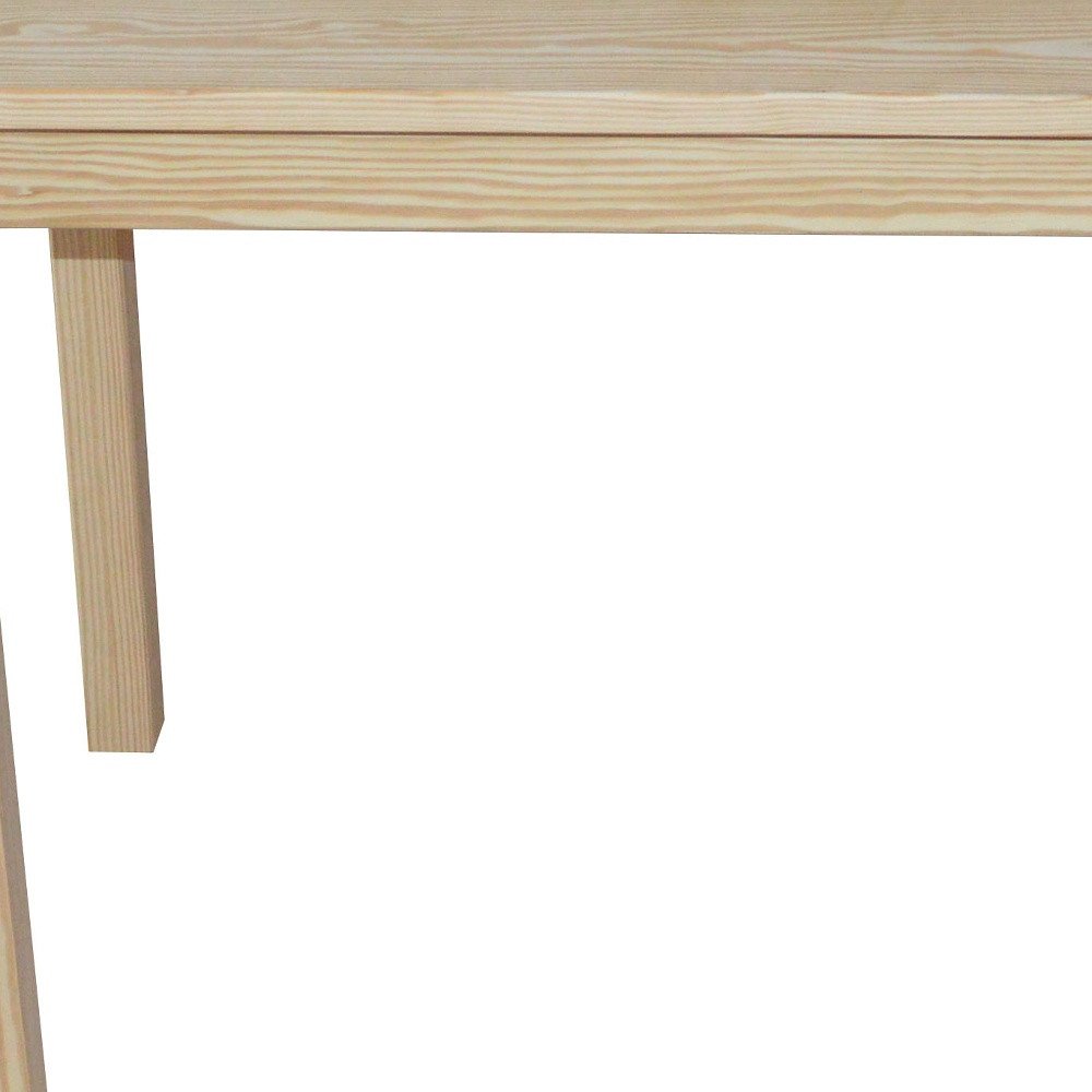 48" Natural Solid Wood Dining Table