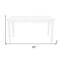 48" White Solid Wood Dining Table