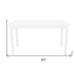 48" White Solid Wood Dining Table