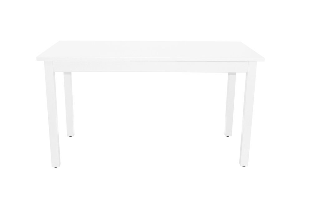 48" White Solid Wood Dining Table