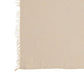 47" X 60" Beige Cotton Woven Turkish Towel Throw Blanket with Fringe