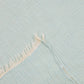 47" X 60" Beige Cotton Woven Turkish Towel Throw Blanket with Fringe