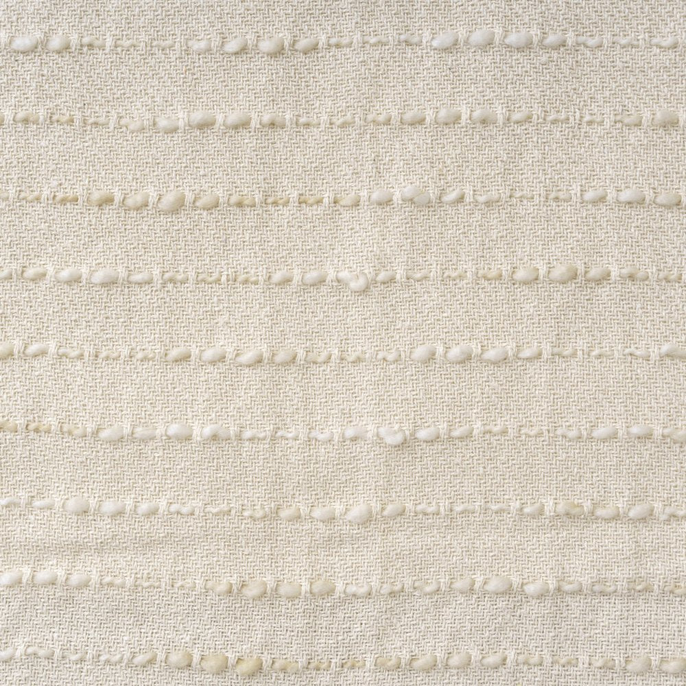 50" X 60" White And Brown Cotton Blend Woven Striped Throw Blanket with Fringe