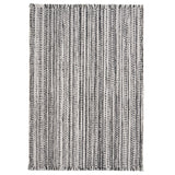 19" Set of Four Black And White Striped Cotton Placemats