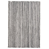 19" Set of Four Black And White Striped Cotton Placemats
