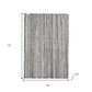 19" Set of Four Black And White Striped Cotton Placemats