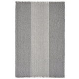 19" Set of Four Gray And White Striped Cotton Placemats
