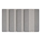 19" Set of Four Gray And White Striped Cotton Placemats
