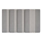 19" Set of Four Gray And White Striped Cotton Placemats