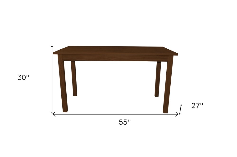 60" Raw Umber Solid Wood Dining Table