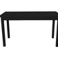 60" Black Solid Wood Dining Table
