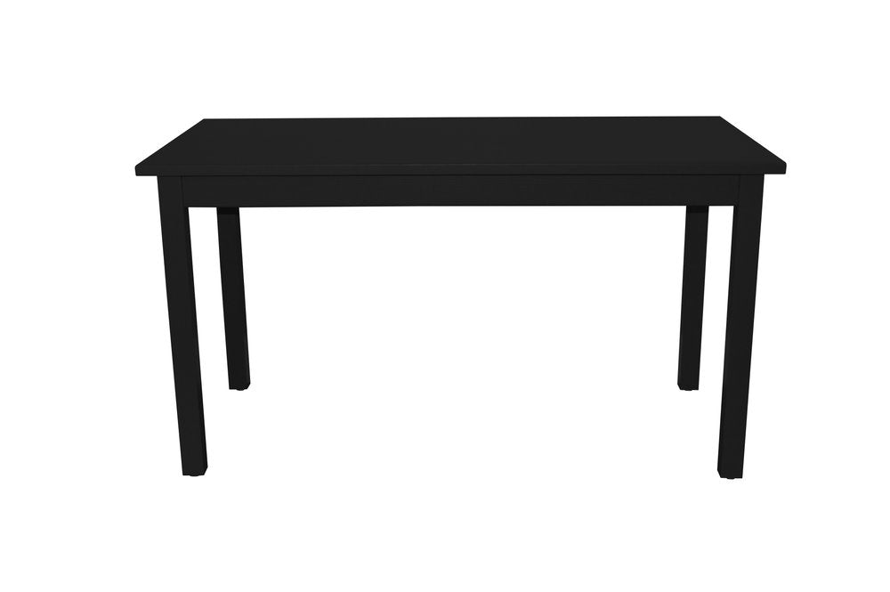 60" Black Solid Wood Dining Table