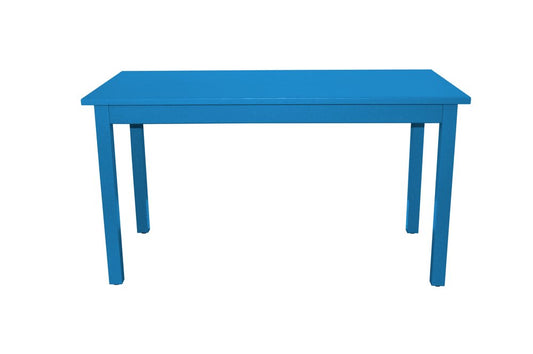 60" Caribbean Blue Solid Wood Dining Table