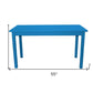 60" Caribbean Blue Solid Wood Dining Table