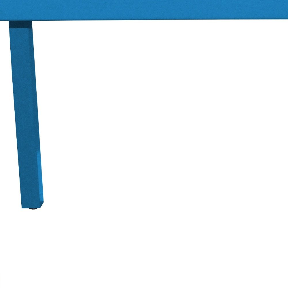 60" Caribbean Blue Solid Wood Dining Table