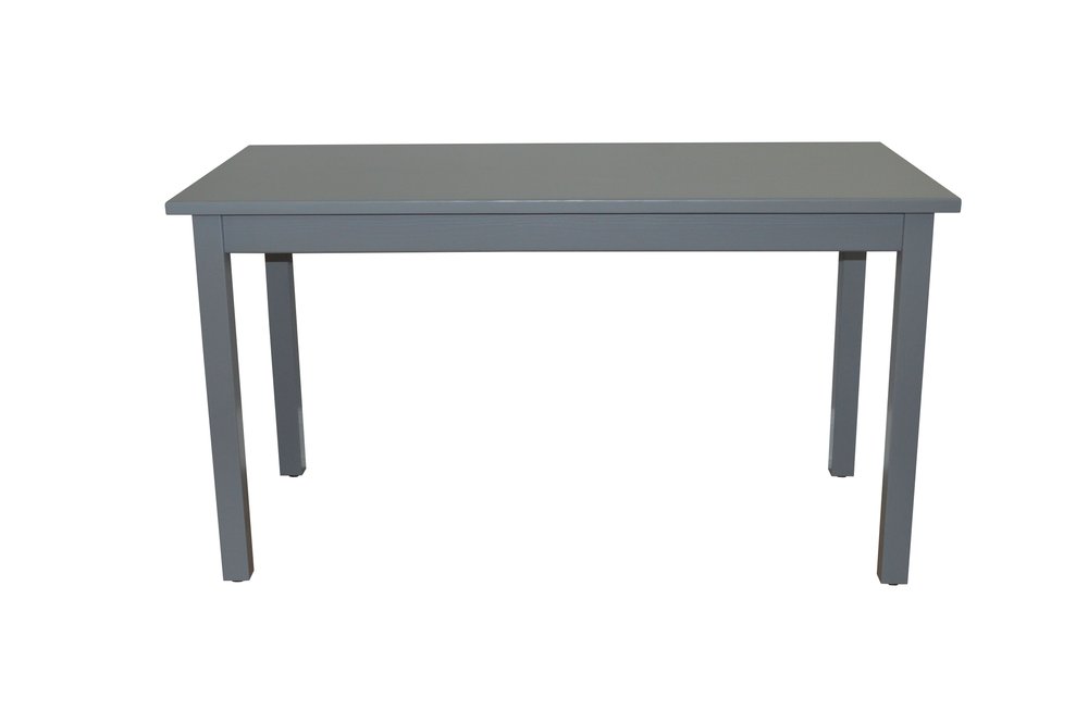 60" Gray Solid Wood Dining Table
