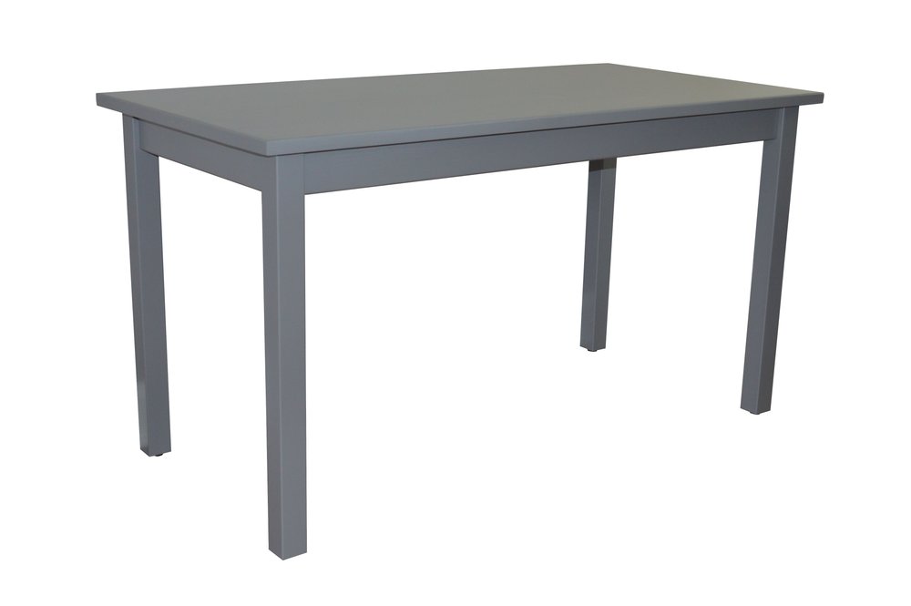 60" Gray Solid Wood Dining Table