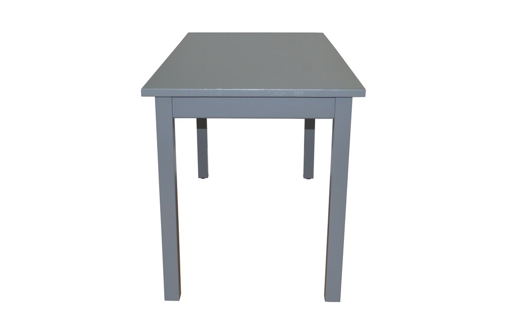60" Gray Solid Wood Dining Table