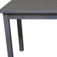 60" Dark Gray Solid Wood Dining Table