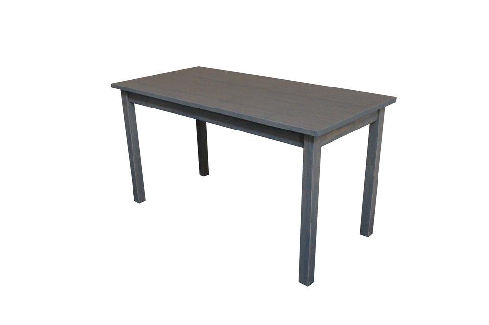 60" Gray Solid Wood Dining Table