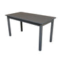60" Dark Gray Solid Wood Dining Table