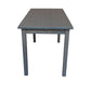 60" Dark Gray Solid Wood Dining Table