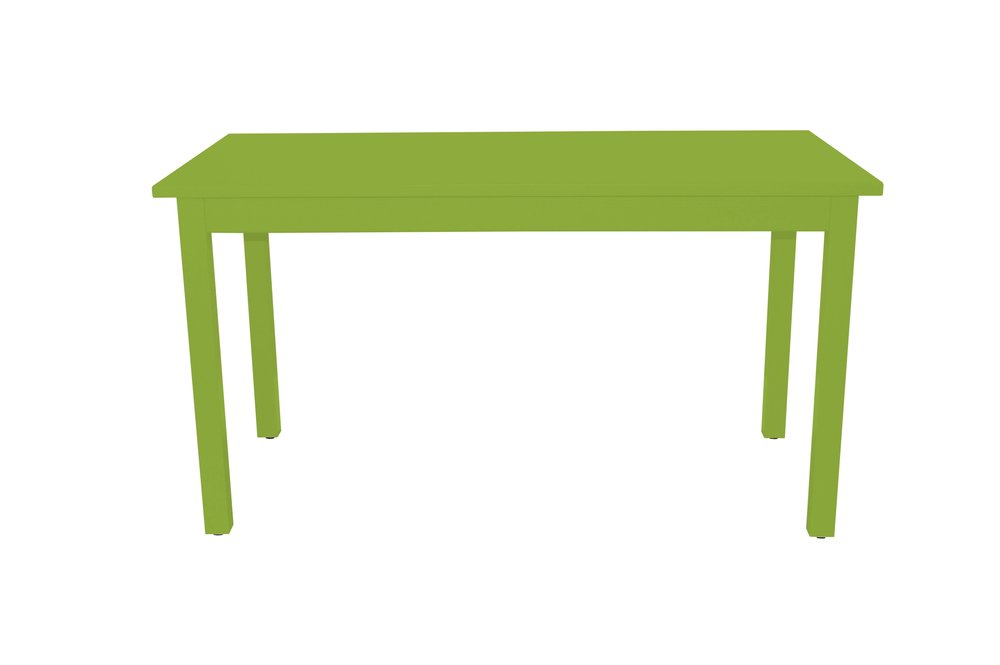 60" Chartreuse Solid Wood Dining Table