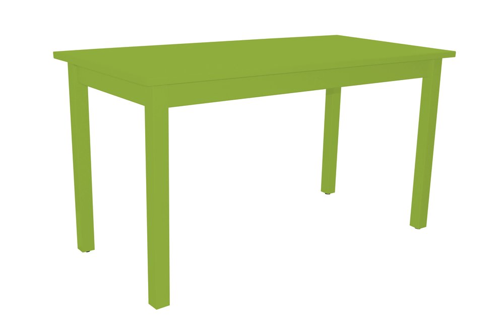60" Chartreuse Solid Wood Dining Table