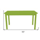 60" Chartreuse Solid Wood Dining Table