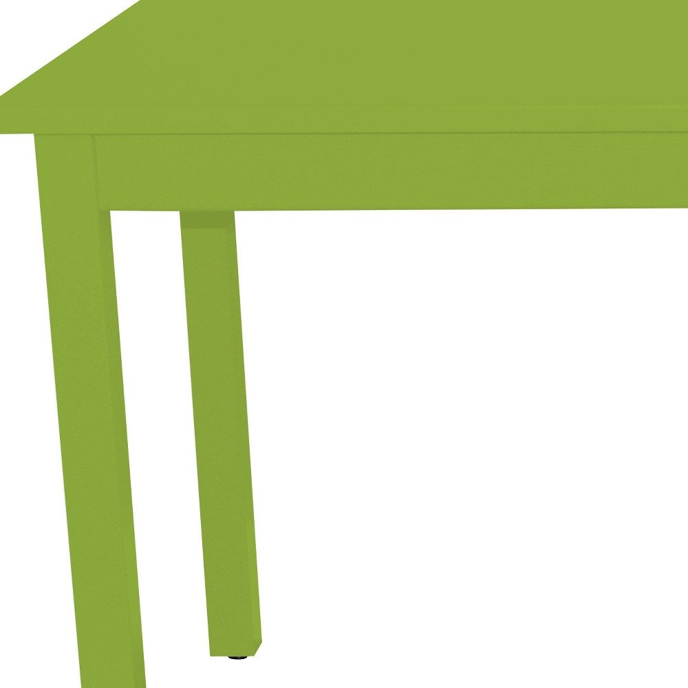 60" Chartreuse Solid Wood Dining Table