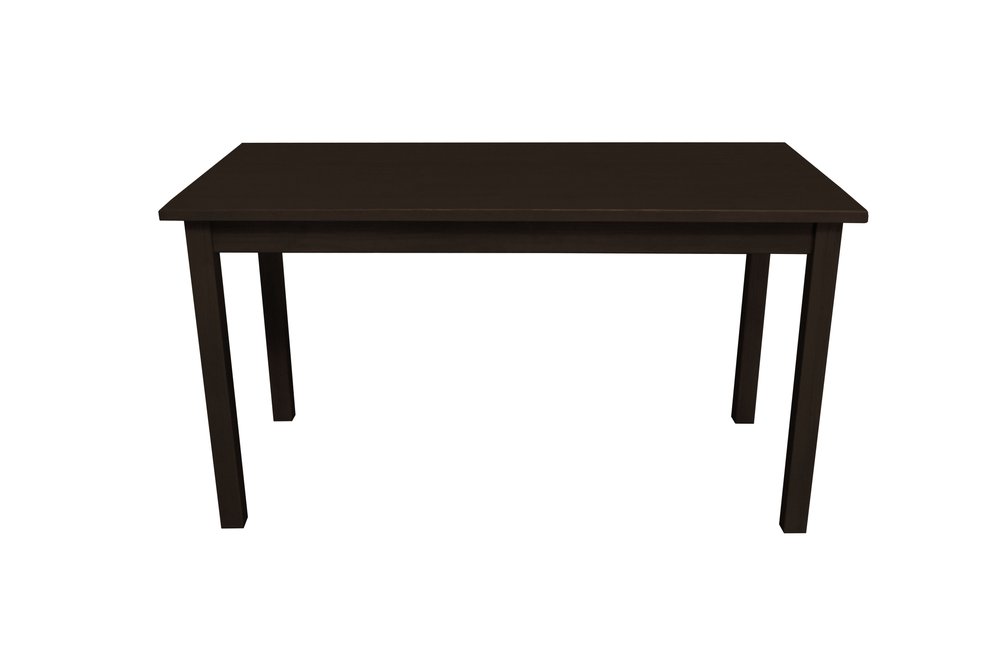 60" Dark Brown Solid Wood Dining Table
