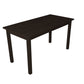 60" Dark Brown Solid Wood Dining Table