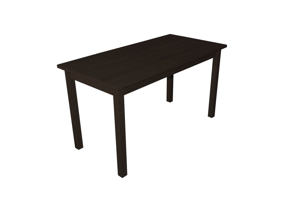 60" Dark Brown Solid Wood Dining Table