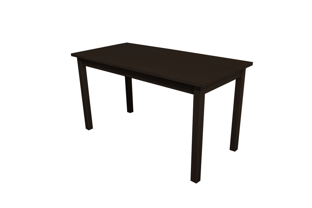 60" Dark Brown Solid Wood Dining Table