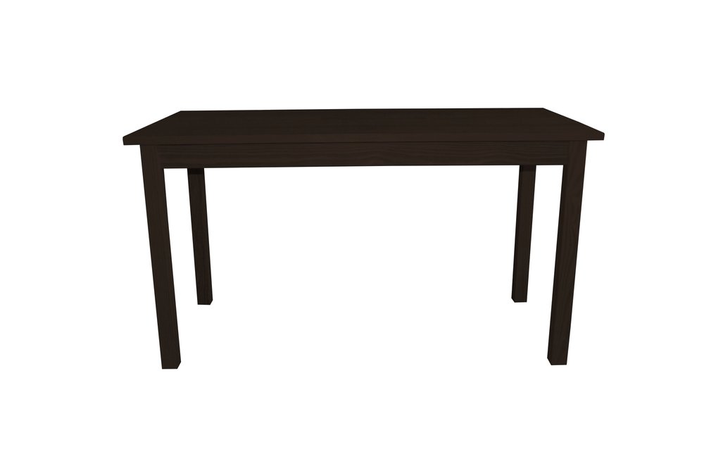 60" Dark Brown Solid Wood Dining Table