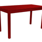 60" Fire Engine Red Solid Wood Dining Table