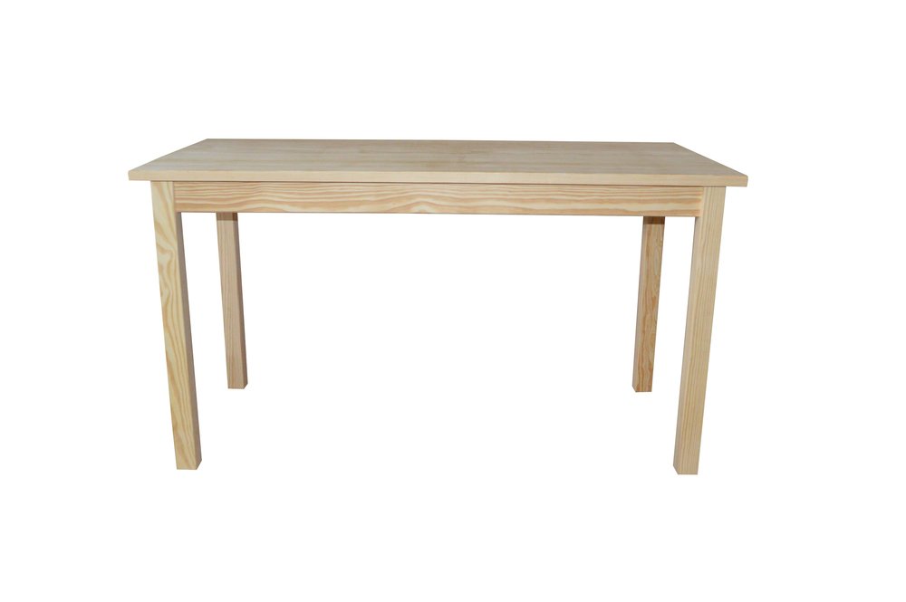 60" Natural Solid Wood Dining Table